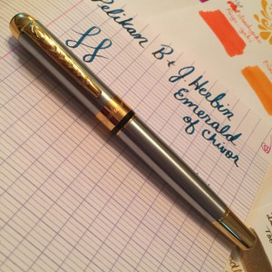 Jinhao 250, Classic Clairefontaine notebook French ruled, J.Herbin Emerald of Chivor