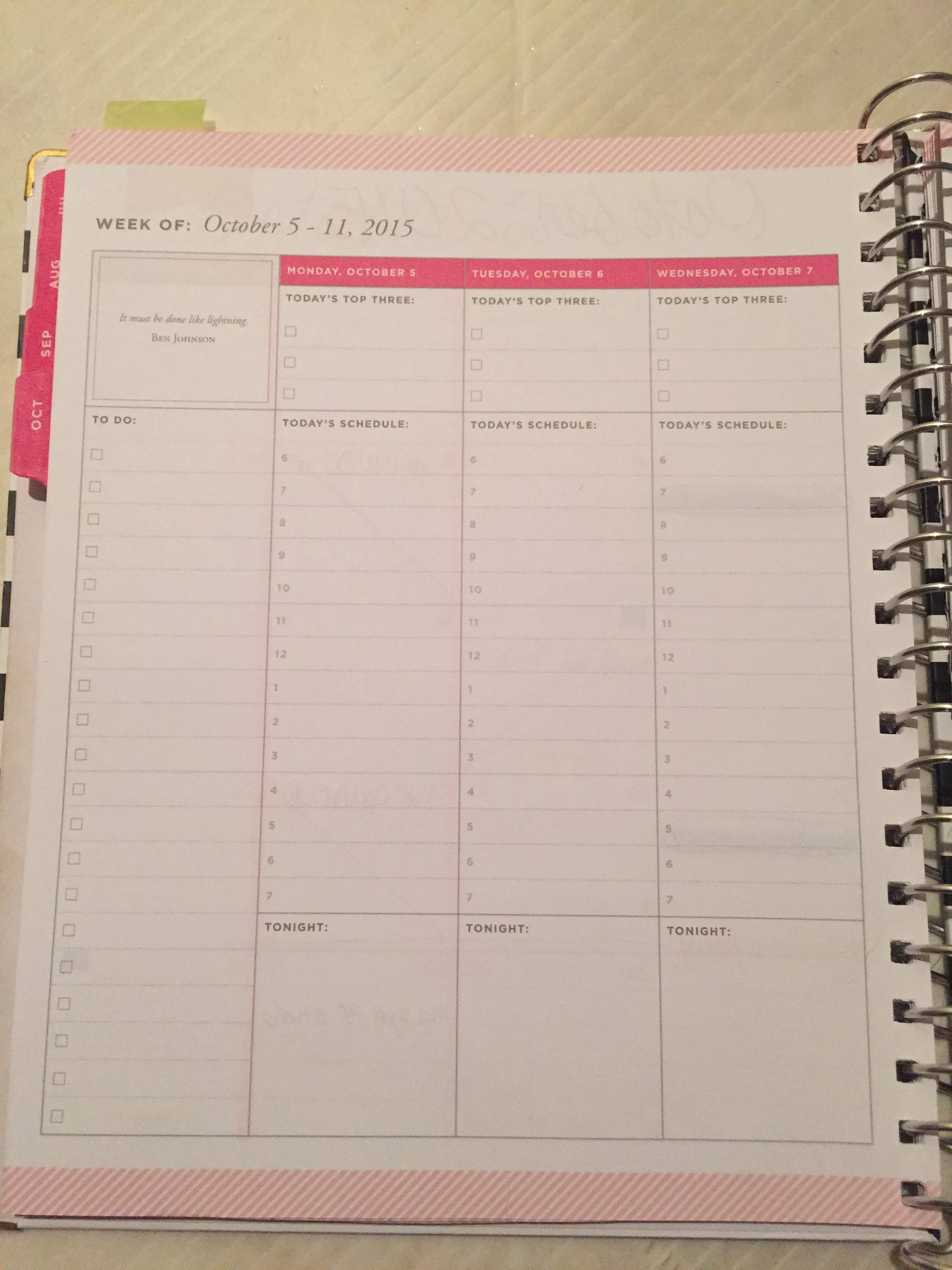 Day Designer, planner, schedule, task list, notes section, 