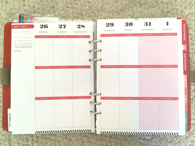 planner, planners, planner setup, week on two pages, the happy planner