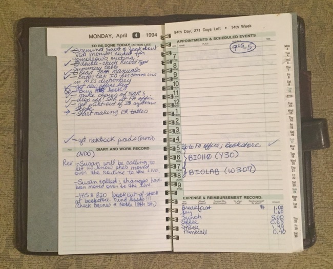 planner, planners, day-timer, month on one page, day on one page, first planner