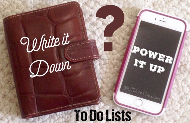 Planners, tech gadgets, tech apps, write it down or power it up, to do lists, task lists
