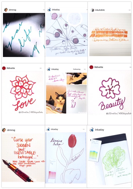 fountain pen ink, fountain pen, instagram challenge, #30daysofinks